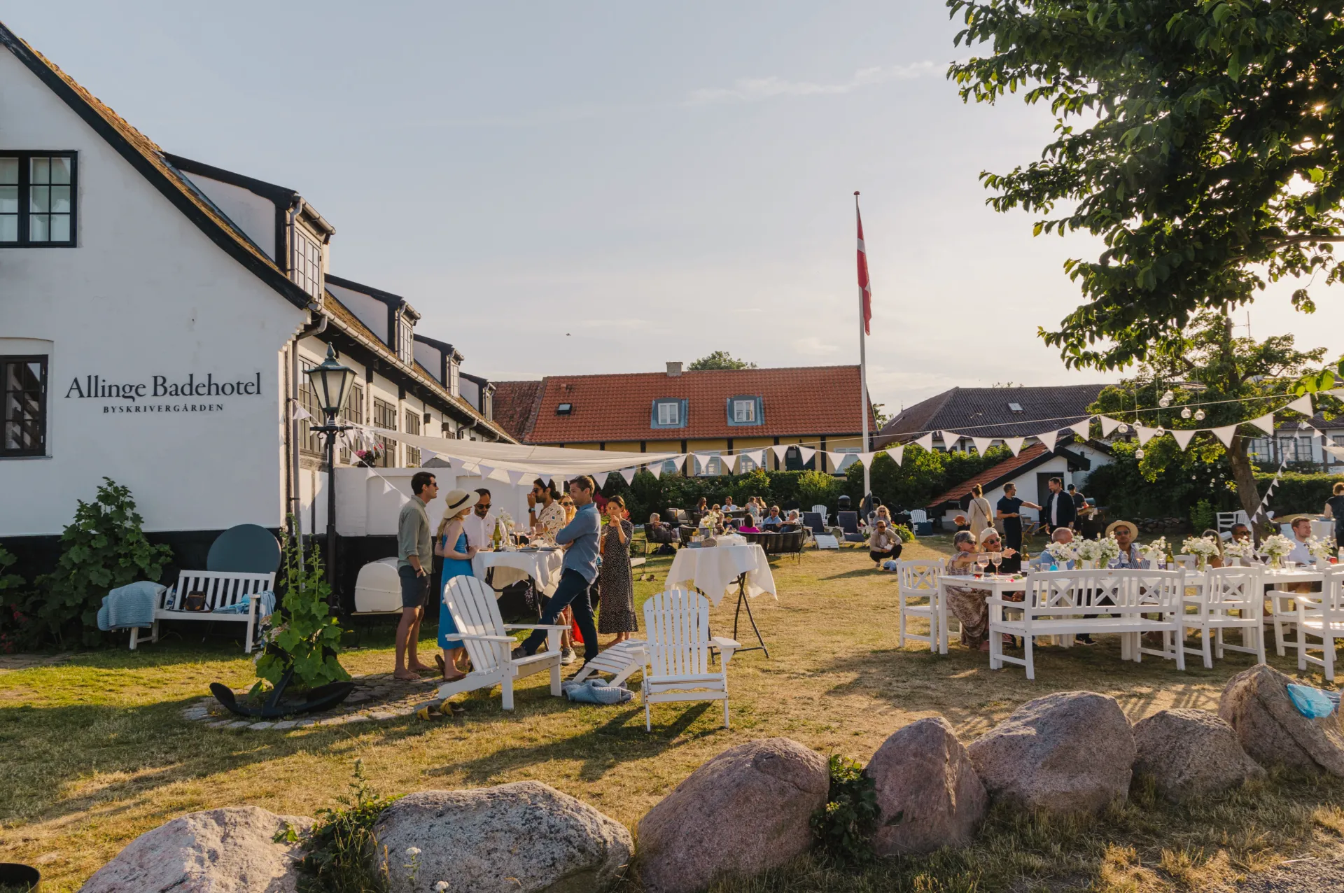 Allinge Badehotel garden party Bornholm