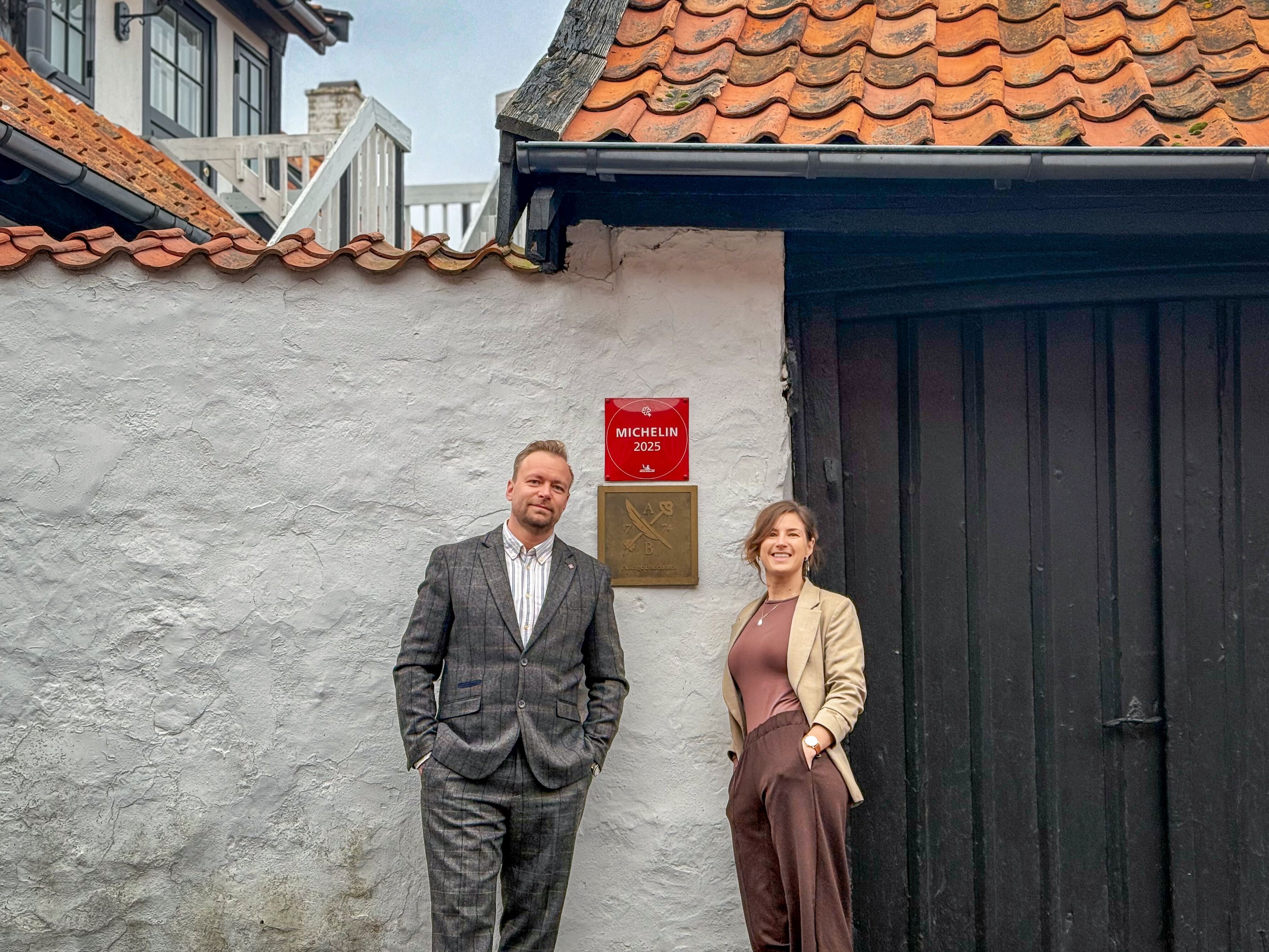 Madeleine Tejnby og Christian Milling ved Allinge Badehotel