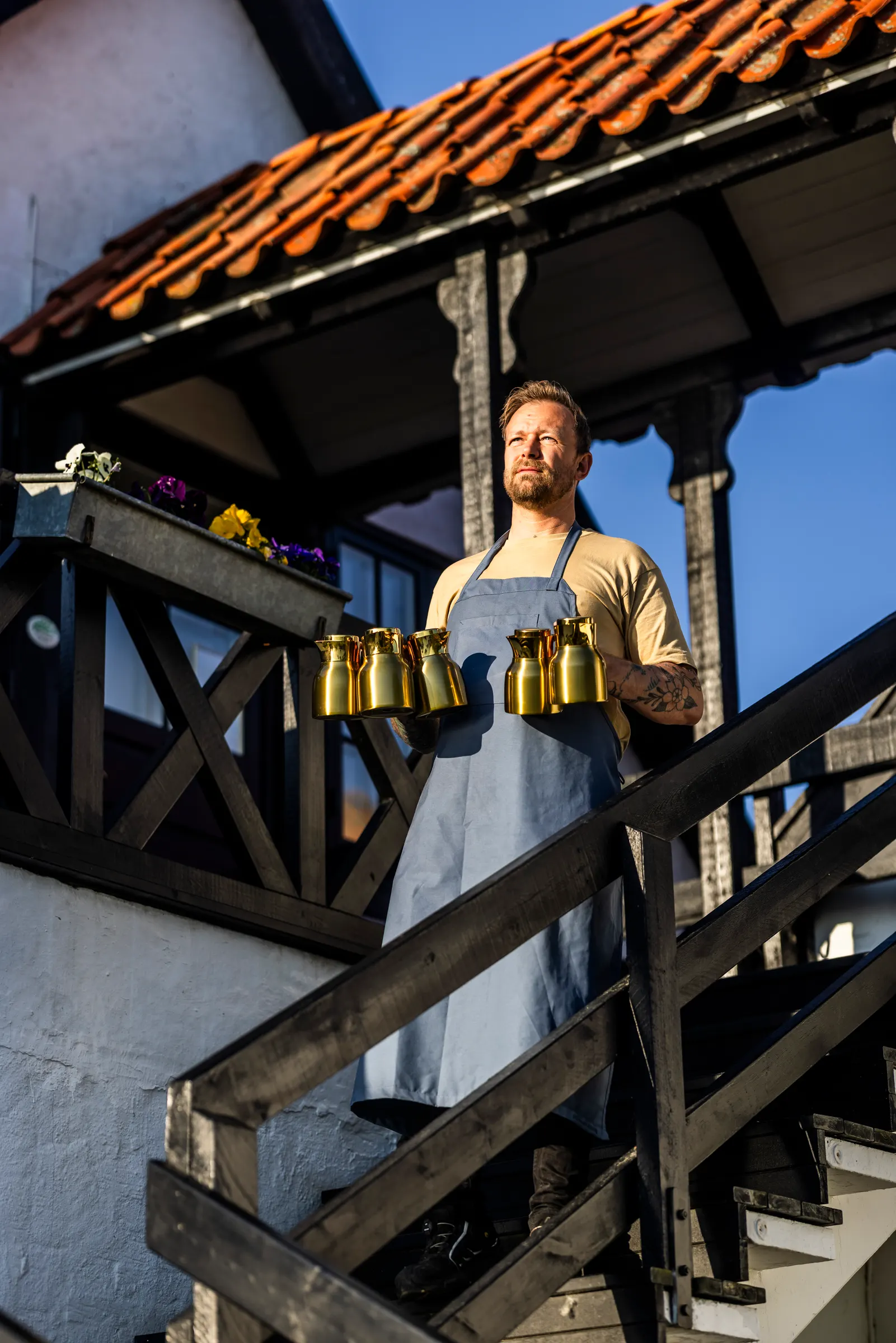 Sommerlicher Treff im Garten des Allinge Badehotels